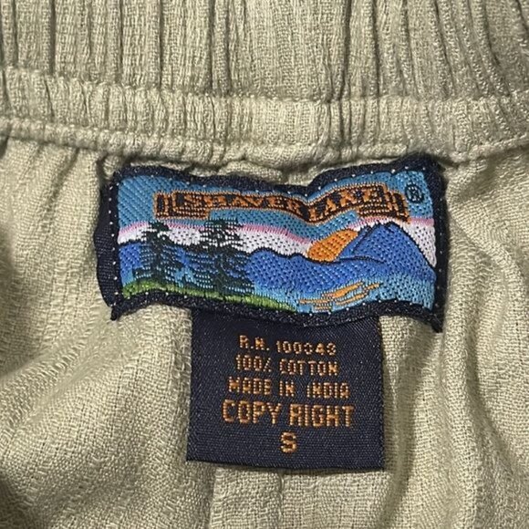 Vintage Womens 3-Piece Olive Green Cotton Ensemble With Beaded Trim - Picture 4 of 13